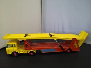 B256-MATCHBOX KING SIZE K-11 DAF CAR TRANSPORTER.YELLOW AND RED - Picture 1 of 5