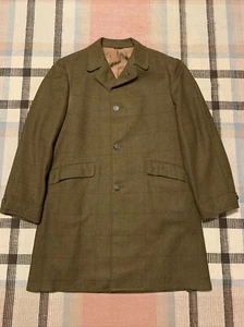 Vintage 50s Marbury Coats Atomic Plaid Fleck Wool Overcoat Sixe 46 XL USA!!! - Picture 1 of 16