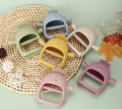 Chicken-Shaped Silicone Teething Toys for Infants (0-6 Months) -Light Blue - Image 1 of 4