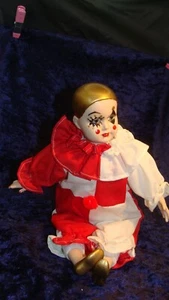 MIME CLOWN MIT ROT & WEISS ~ 11"" ~ SEHR GUTER ZUSTAND ~ - Bild 1 von 6