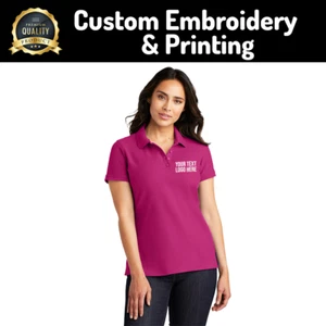 Premium Quality Cotton Polo for Women: Customizable with Embroidered Logo. - Picture 1 of 15