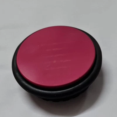 Türstopper Rund Türpuffer Doorstopper Gummi Edelstahl poliert PINK 10x4 cm 1200g - Bild 1 von 2