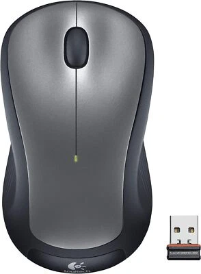 Logitech M310 Wireless Mouse Radio Transfer PC Mouse, PC/Mac Silver usb receiver - Image 1 of 4