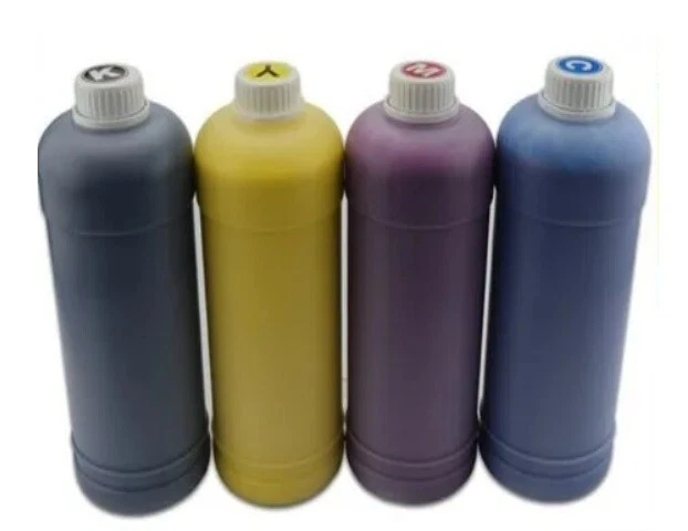 4x (CYMK 4,000ML) COMPATIBLE WATER BASED PIGMENT INK FOR KYOCERA PRINTHEADS - Изображение 1 из 1
