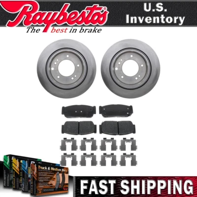 Rear Kit Brake Rotors Ceramic Brake Pads and Hardware For 2003-2006 Kia Sorento — 第 1/4 张图片