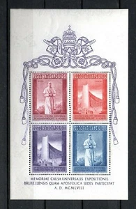 Vatikan 1958 Block 2 Weltausstellung Brussel postfrisch - Bild 1 von 2