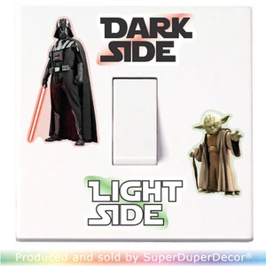 Star Wars Dark Light Side Switch Sticker vinyl decal lightswitch kids wall room - Picture 1 of 4