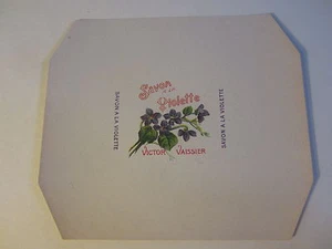 Old Vintage 1930's - FRENCH Soap Label - Savon a la Violette - Victor Vaissier  - Picture 1 of 1