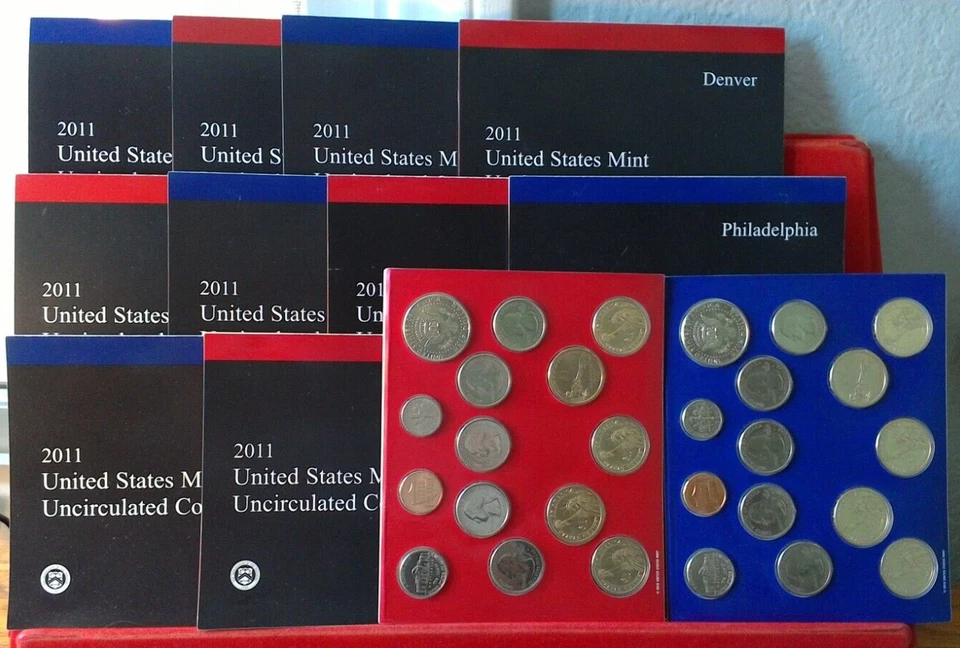 6 Set LOT 2011 P & D Uncirculated US Mint Sets - Original Mint Packaging - Image 1 of 1