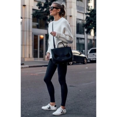 Leggings Spanx Imitación Cuero tiro alto Pantalón Atletismo Negro Prendas moldeadoras Talla Pequeña Foto 1 de 4