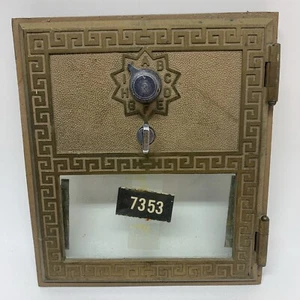 VTG '57 Corbin Medium Brass Post Office Box Door Lock w/Combination 5.5" x 6.25" - Picture 1 of 12
