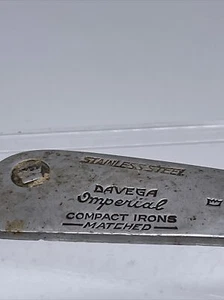 Antique Golf Club Davega Imperial Matched Leather Strip Wrapped Grip Putter #9 - Picture 1 of 12