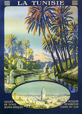 Great Mosque of Kairouan Tunisia Tourism Travel Vintage Poster Repo FREE S/H