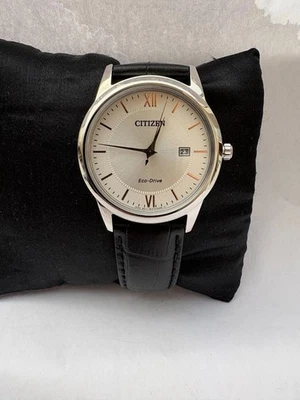 Citizen Mens  Eco Drive Date  100 MT WR Leather Strap  Watch J810-S095662 - image 1 of 4