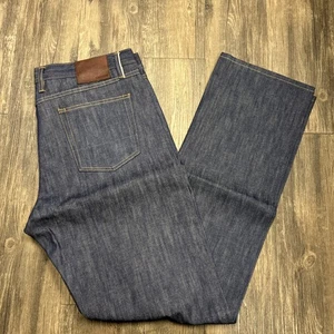 Pantalones de mezclilla Gustin para hombre 216 azules 1 pierna recta botón mosca adulto 36" entrepierna - Imagen 1 de 7
