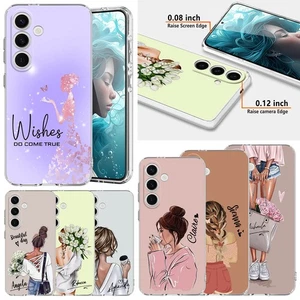Pretty Girls Personalised Soft Cover Case For Samsung Galaxy A16 A36 A26 A56 S25 - Picture 1 of 59
