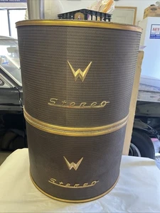 Vintage Wurlitzer Jukebox Stereo Extender Speakers Model 5125B. Set Of 2 - Picture 1 of 24