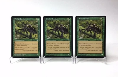 (3) Magic: The Gathering Pincher Beetles MTG Tempest Vintage 1997 MP  - Image 1 of 2
