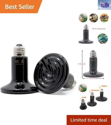 Durable 60W Infrared Ceramic Heat Bulb – Ideal for Reptiles & Amphibians - image 1 of 4
