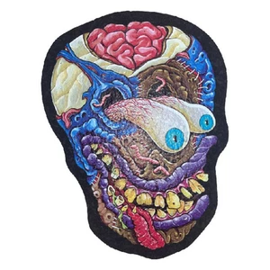 Pyscho Totenkopf Untersetzer/Matte - aus recycelten Materialien - Bild 1 von 1