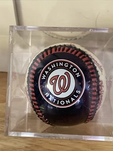 MLB Washington Nationals New Baseball in Protective Baseball Case NIB Franklin - Picture 1 of 8