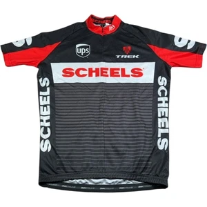 DNA Cycling Jersey Men's L Black Red Short Sleeve Scheels Trek Made in Italy - Picture 1 of 13