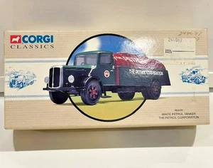 2063 ~ 1995 Mattel Corgi Classics 98449 White Petrol Tanker Corp Truck ~ NOS! - Picture 1 of 6