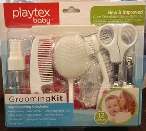 Playtex Kit Toelettatura Bambini - 12 Pezzi (Rosa/Bianco) - Foto 1 di 5