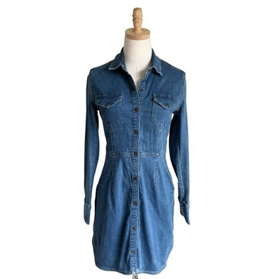 Free People Dynomite Denim Mini Short Dress Medium Wash Blue Sz S NWT - Image 1 of 4
