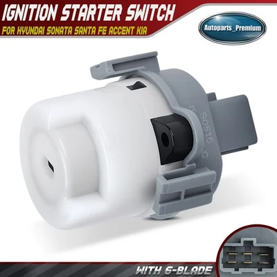 Ignition Starter Switch for Hyundai Sonata Santa Fe Accent Kia Optima Rio Sedona - Image 1 of 4
