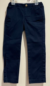 Lands End Pants Girls Size 4 Blue Navy School Uniform Bottoms 18" Inseam Kids - Picture 1 of 13