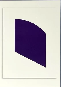 Ellsworth Kelly Art Print Announcement Card 2004 Gemini Gallery - Dark Purple - Picture 1 of 6