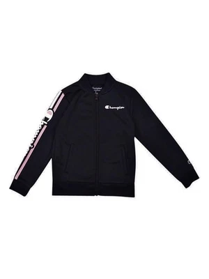 Champion Little Girls Logo Track Jacket (5, Black) - Image 1 of 3