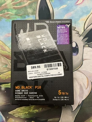 New WD Black P10 5TB Game Drive USB 3.2 Portable External Hard Drive - Image 1 of 2