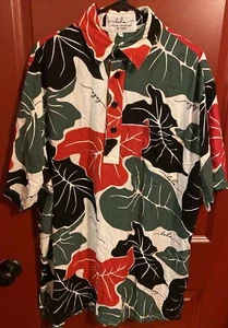 MEN LOLA MILLER SIMPLY SISTERS DESIGN XL ALOHA HAWAII HALF BUTTON DOWN SHIRT - Picture 1 of 6