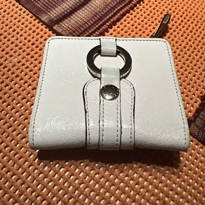 Elliott Lucca Wallet Women White Smooth Leather Clutch Metal - Image 1 of 3