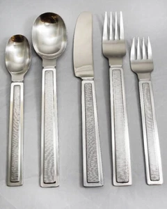 SCORPIUS by National Stainless 5 Piece Place Setting NEW NEVER USED made Japan - Picture 1 of 14