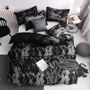 3Pcs Duvet Cover Set with Pillow Case Double Comforter Bedding Set Quilt Cover Q - Picture 1 of 13