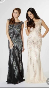 Tiffanys April size 4 black evening dress Beaded Sequin prom dress NWT - Picture 1 of 7