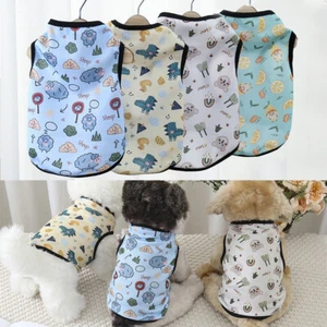 Puppy Dog Clothes Printed Mesh Tee Pet Vest T Shirt Tank For Small Dog Summer. - Picture 1 of 16