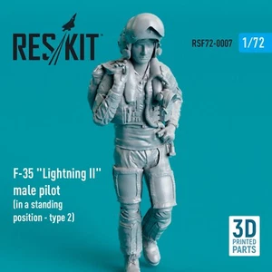 1:72 ResKit RSF72-0007 F-35 Lightning II macho piloto de pie tipo 2 3D - Imagen 1 de 1