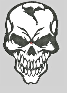 Skull bloody embroidery back patch 13 x 8.5 inches, - Picture 1 of 1