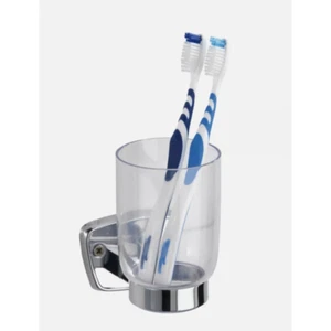 WENKO Zahnputz Becher Basic Zahnbürsten Pasta Becher Halterung Bad Zähne putzen - Bild 1 von 3