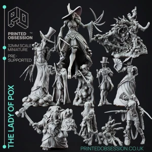 The Lady of Pox Miniatures | Fantasy Miniature | Printed Obsession - Picture 1 of 52