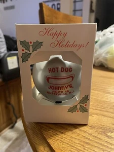 Hot Dog Johnny’s Advertising Ornament Christmas Rare Buttzville NJ - Picture 1 of 3