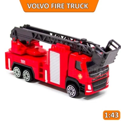 Camión de bomberos Volvo modelo diecast coche colección coches de juguete escala 1:43 Foto 1 de 4