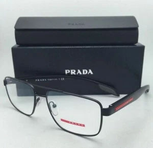 New PRADA Sport Eyeglasses VPS 56E 1BO-1O1 55-16 140 Aviator Black & Red Frames - Picture 1 of 1