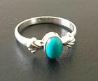 925 Sterling Silver Stackable Turquoise Gemstone Stack Ring Size Us 6.5 7 7.5 8