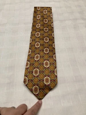 NUEVA Corbata para Hombre Tino Cosma Mr. Sid 100% Seda Rojo Dorado Verde Blanco Medallones” Foto 1 de 4