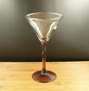 Libbey Domaine? 7'' Amethyst Purple Floral Stem Martini Glass - Picture 1 of 12